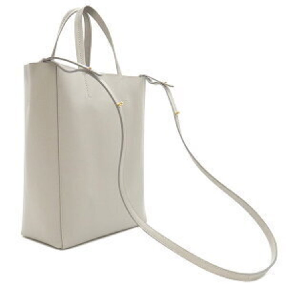 Celine Vertical Cabas Bag Gray Leather Tote Shoulder - Picture 2 of 9